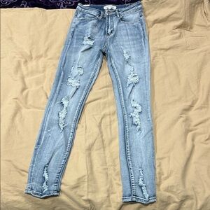 Distressed Light Blue Women's Jeans